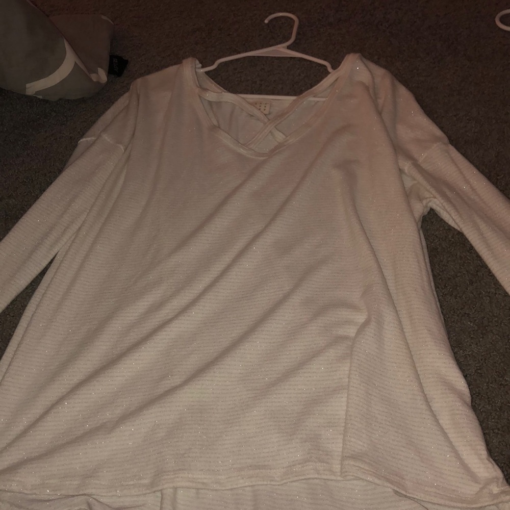 Oversized white sweater